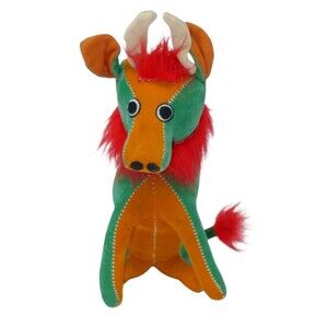 Vintage Velvet Plush Made in Japan - Bull